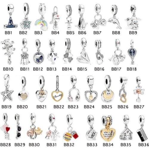Beads 100% 925 Sterling Silver Charm Fit Original DIY Bracelet Pendant Silver Jewelry Making