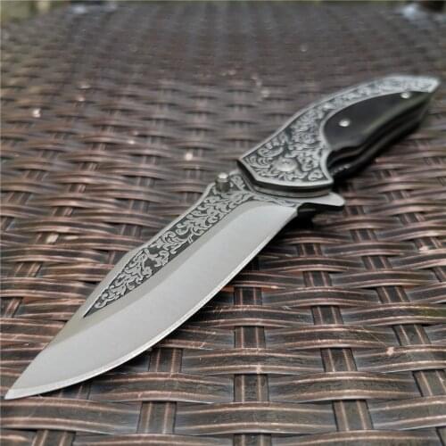 Wood Hand Pocket Folding Hunting Knife 7Cr13 Tactical EDC Knives Utility Multi Rescue Tool for Outdoor Survival, Camping and EDC