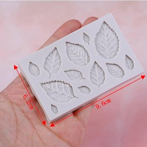 Sugarcraft Leaves Silicone Mold Candy Polymer Clay Fondant Mold Cake Decorationg Tool Flower Making GumPaste Rose Leaf Mold