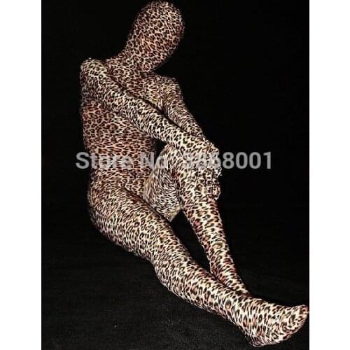 Halloween cosplay Spandex Leopard Costume Animal Zentai Full Bodysuit