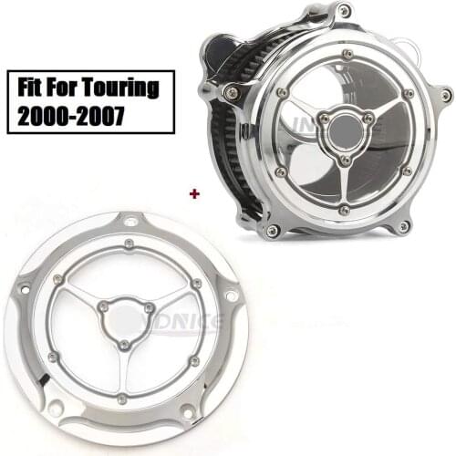"Chrome see through Air cleaner intake Filter Derby point timing covers fit for harlay 1999-2007 Electra Glide Standard FLHT "
