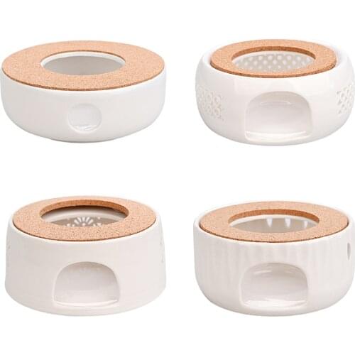 Ceramic Teapot Warmer Tea Heater Heating Base for Glass/Porcelain Teapots