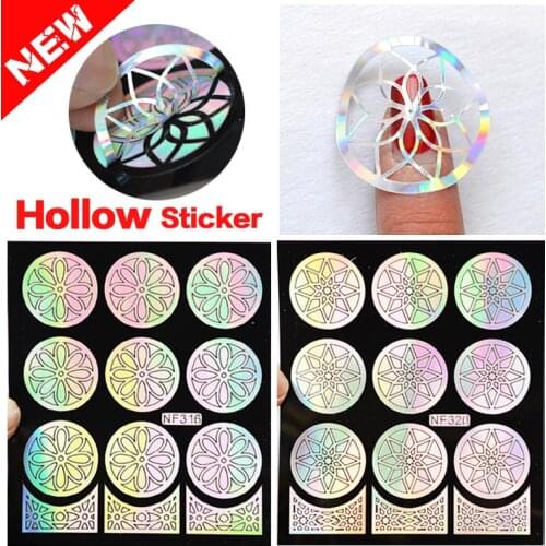 3/5Pcs Hollow Reusable Nail Art Stickers Nail Vinyls Stencil Kit For Nail Art Diy Airbrush Stencil Manicure Decal Decoration