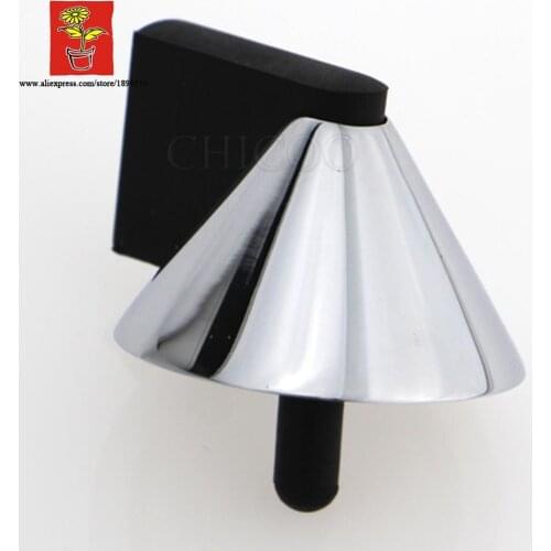 Wholesale 10PCS White chrome pyramid door stops, Zinc alloy door stopper,Floor mounted doorstop