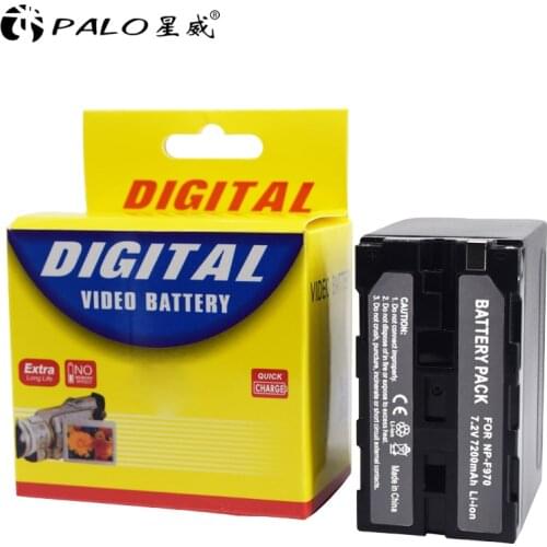 PALO 7.2V 7200mAh NP-F960 NP-F970 NP F960 F970 F950 Battery for Sony PLM-100 CCD-TRV35 MVC-FD91 MC1500C L10 / USB Dual charger