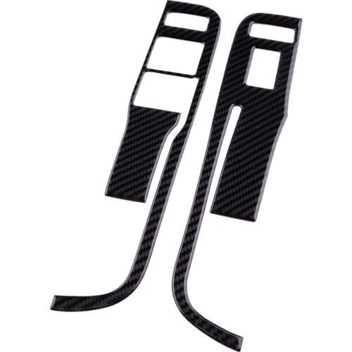 1 Set LHD Carbon Fiber Black Window Control Switch Panel Cover Trim Fit for Chevrolet Camaro 2015 2014 2013