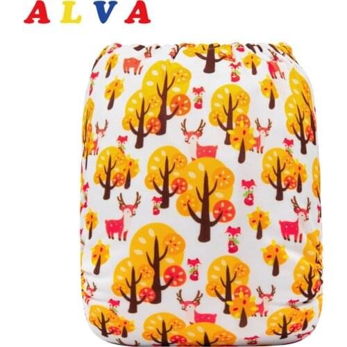 Alvababy Popular Positioned Digital Cloth Diapers Baby with 1pc Microfiber Insert