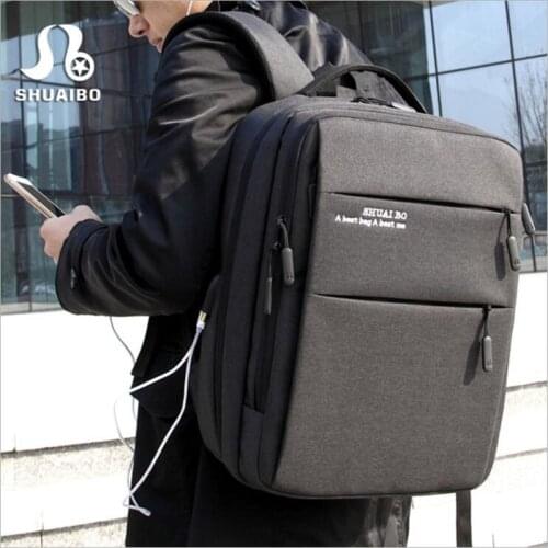 New 2020 Male Laptop Usb Charging Backpack School Bag Anti Theft Men 15.6 inches Laptop Travel Daypack Leisure Backpack Mochila