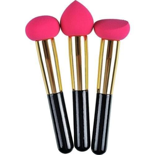 SAIANTTH Powder puff foundation brush water drop mushroom Bevel sponge makeup brushes cosmetic cotton sponge handle beauty tools