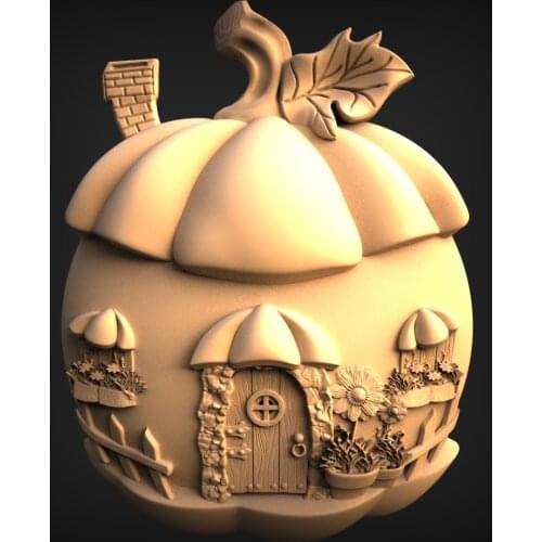 STL Model Creative House Door 3D Model Relief for CNC Router Carving Machine Artcam aspire_Home decoration Decor