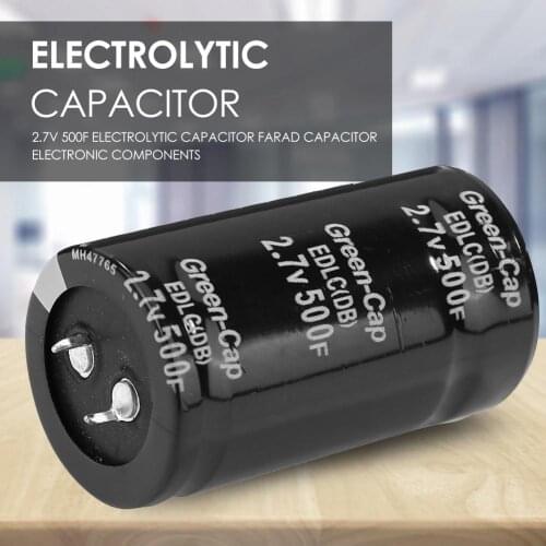 2.7V 500F 35x60mm Super Farad Capacitor Wide Scope Of Application Metal Electrolytic Capacitor For Automotive Circuit Fuse Split