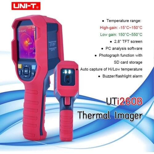 UNI-T Industrial-grade Thermal Imager Automotive Inspection Electrical Maintenance Pipeline Temperature Screening UTi260B UTi85A