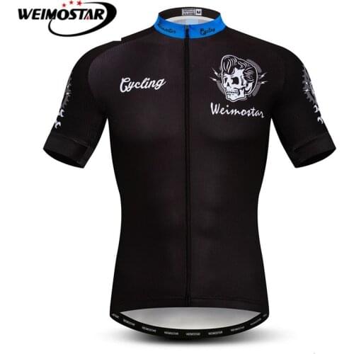 Weimostar Black Cycling Jersey 2018 pro team Mountain Bike Clothing Short Sleeve mtb Bicycle Jersey Quick Dry Cycling Shirt Ropa
