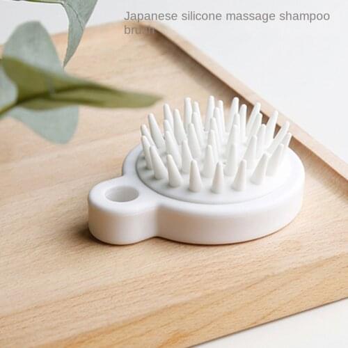 Japanese scalp health massage shampoo brush comb scalp clean silicone massage brush meridian brush