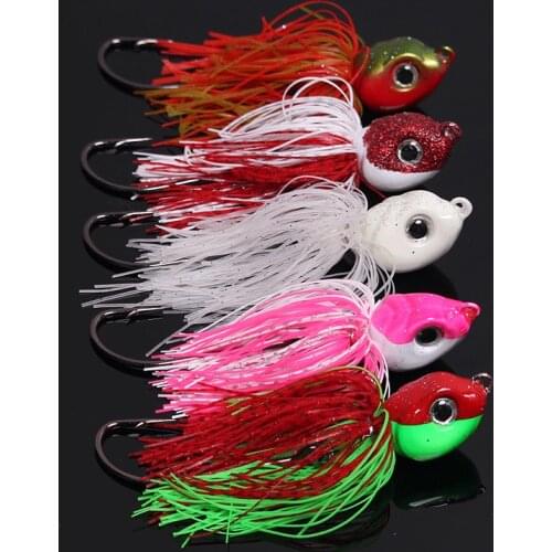 1pcs 10g 28g 85g Rubber Trolling Octopus Skirt Lure Jig Head Hook Fishing Lure Deep Sea Fishing Tuna