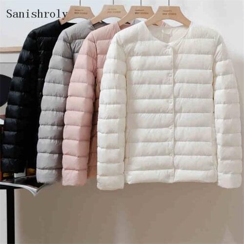 2021 Ultra Light 90% White Duck Down Autumn Winter Women Warm Lightweight Coat Ladies Short Windproof Parka Womens Down Jacket