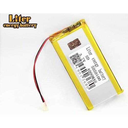 3.7V polymer lithium battery 5050100 4000mAh high capacity Rechargeable Li-ion Cell Rechargeable For MP4 MP5 DVD Tablet GPS Toys