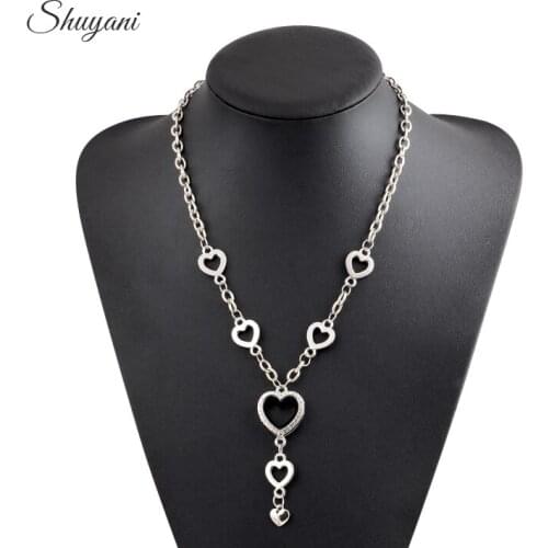 5pcs New Free Shipping Rhinestone Heart Locket Pendant Necklace Jewelry Magnetic Glass Living Memory Heart Pendant For Women