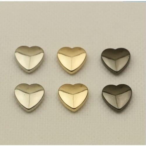 50 PCS/lot) manufacturers wholesale handbags metal accessories love heart-shaped nails arc surface screws