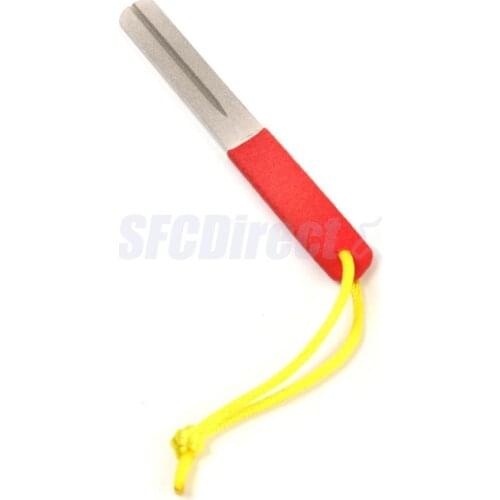 Diamond Fishing Hook File Sharpener Double Side Hook Hone Sharpening w Rope