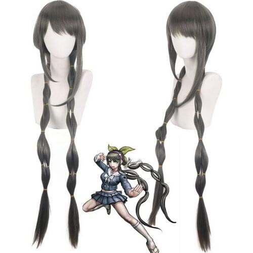 Anime 100cm Danganronpa V3 Cosplay Wig Chabashira Tenko Long Braids Hair Synthetic Halloween Costume Party Wigs For Women