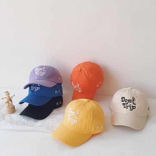 Spring Autumn Lovely Letter Embroidery Kids Boys Girls Baseball Caps Summer Cotton Toddler Baby Sun Hats