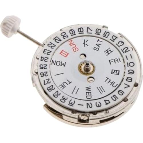 Watch Dual Calendar 8205 Movement Day Date Wristwatch Replacement Parts