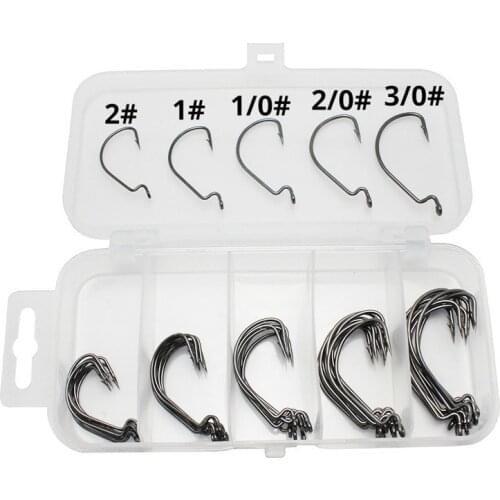 Black Nickel Hook 2#-3/0# Dezhou Fishing Group Hook and Fishing Gear Set Fishing Accessories Ocean Fishing Accessories