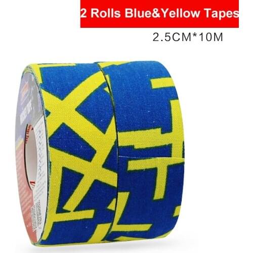 COLDINDOOR 2Pc Hockey Stick Tape 2.5cm x 25m Multipurpose Colorful Sport Safety Cotton Cloth Enhances Puck Handling Elbow G