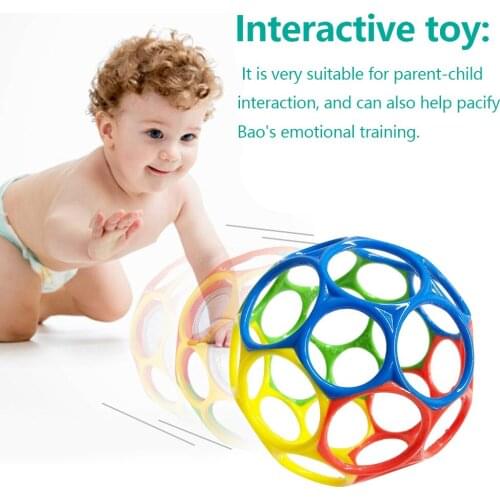 Kids Grasp Ball Children Pliable Grasping Soft Rubber Baby Toy Hand Shake Bright Starts Oball Soft Safety Hand Bells
