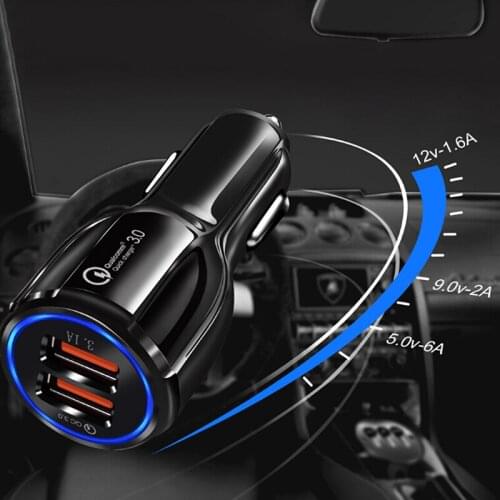Dual USB Port QC 3.0 Fast Car Charger Quick Charge 3.0 for Phone GPS Car-Charger USB 2 Port Universal
