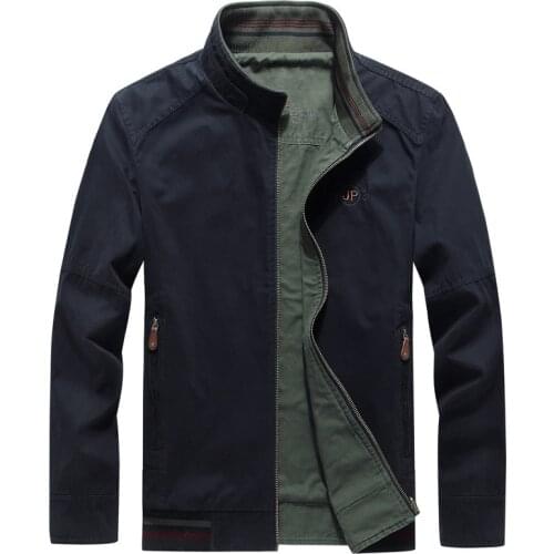 Reversible Spring Men Outdoor Casual Jacket Bomber Loose Windproof Windbreaker Camping Hiking Trekking Male Overalls Cargo Coat