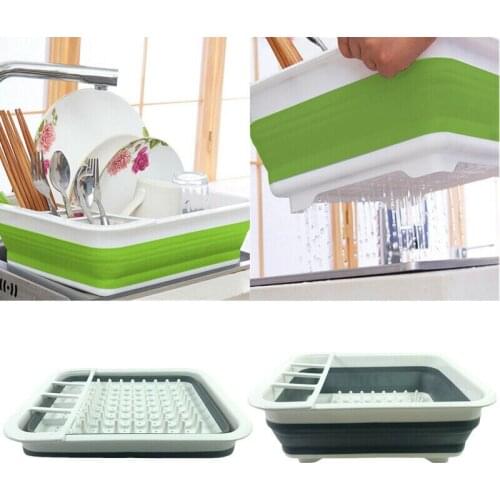 Foldable Dish Drainer Collapsible Large Folding Draining Board Plates Cutlery Stand Racks Home Kitchen Accessories Organizer