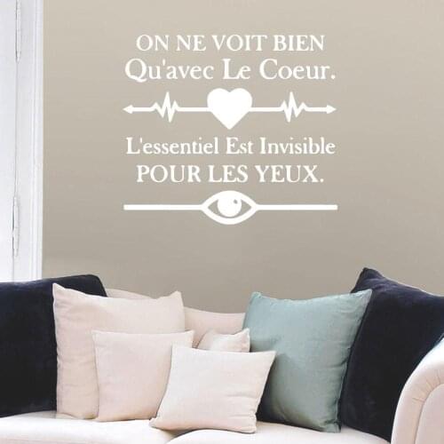 French Quotes Words Art Wall Stickers Decorative Decal Living Room Vinyl Wallsticker Decals Bedroom Sticker Wall Decal CX393