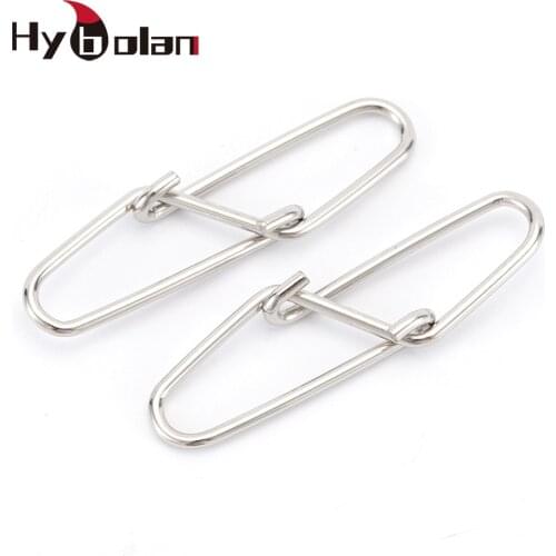 50pcs Diamond double buckle pin Fishing Connector Stainless Steel Rolling Barrel Swivel Snap Solid Rings Tool Accessories 6012