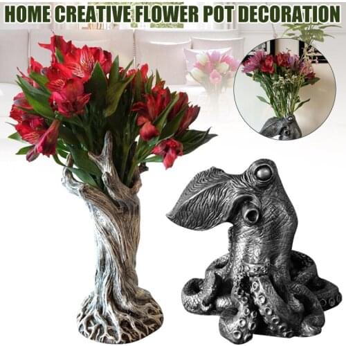 Interesting Octopus Flower Pot Strange Tree Flower Pot Resin Material Ornament For Garden Home Decoration can CSV