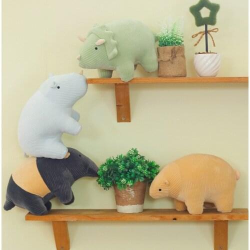 23CM Multicolor Triceratops Doll Plush Toy Dinosaur Doll Stuffed Toy Kids Dinosaurs Boy Birthday Gift