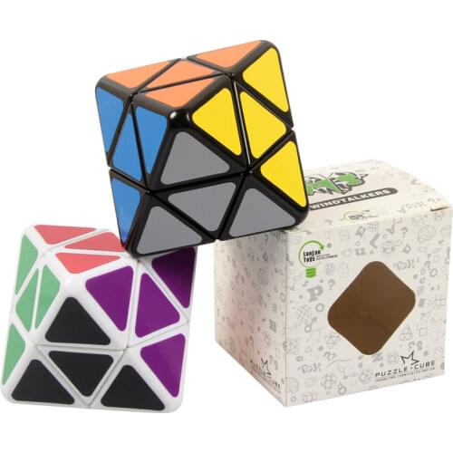 Lanlan Four-Axis Octahedron Black/White Cubo Magico Strange Shape Cube Twist puzzle Educational Puzzle Christmas Gift