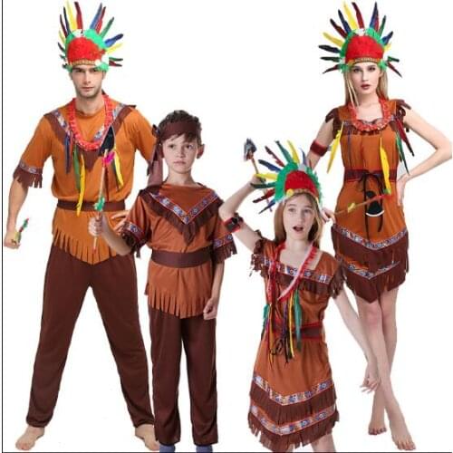 Leopard savage caveman croods primitive Savage clothing carnival halloween costumes kids adult fancy masquerade family cloting