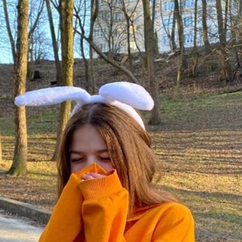 Cute halloween decor bunny Ear Headband Prop Plush Hairband Costume Bunny Party easter decorations for home new halloween decor