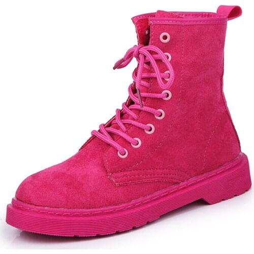 Vogue Ankle Boots for Women Shoes Woman Leather Boots Winter Shoes Fad Short Plush Adult Female Lace Up Snow Boots Plus Size