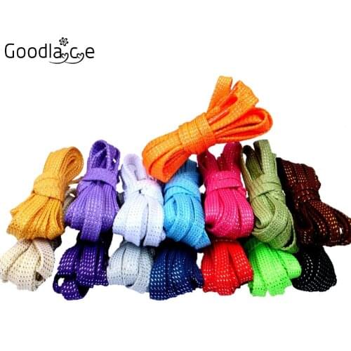 Fashion Sparkle Bling Glitter Shoelace Polyester Flat Shoe Lace with Metallic Threads 110CM
