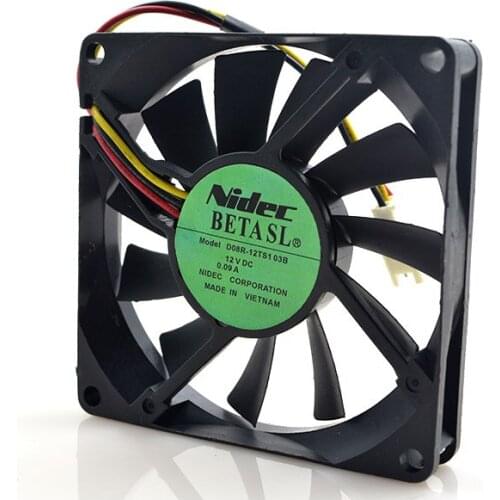 New original D08R-12TS103B 8015 12V 0.09A 8CM 3-wire ultra-quiet cooling fan