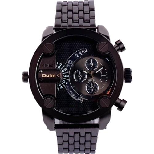 Authentic OULM HT3130 Watch Montres de Marque de Luxe Oversized Dial Reloj Hombre Acero Inoxidable Relogio Masculino Original dz