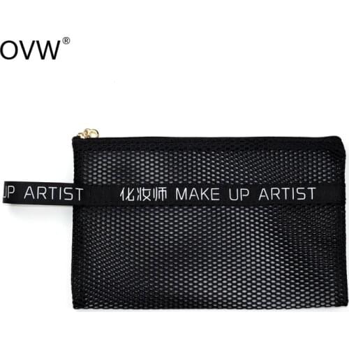 OVW Portable Makeup Brush Bag Holder for Cosmetic Tools Make up Collector Nylon with Zip