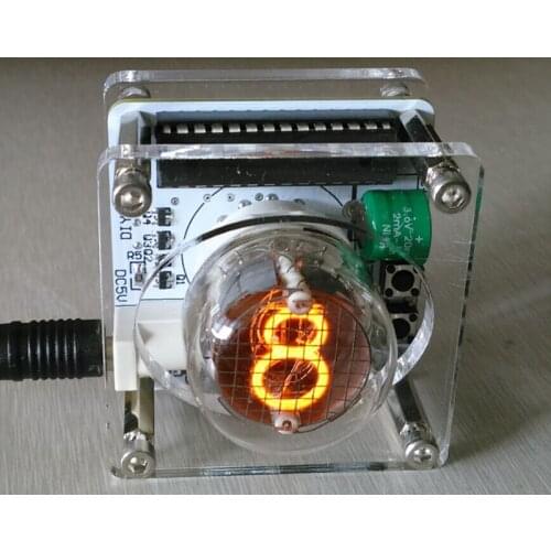QS30-1 USB Single Digit Nixie Clock Single Number Glow Tube Clock Shining Tube Clock Shining Tube Clock DC 5V 0.2A Y
