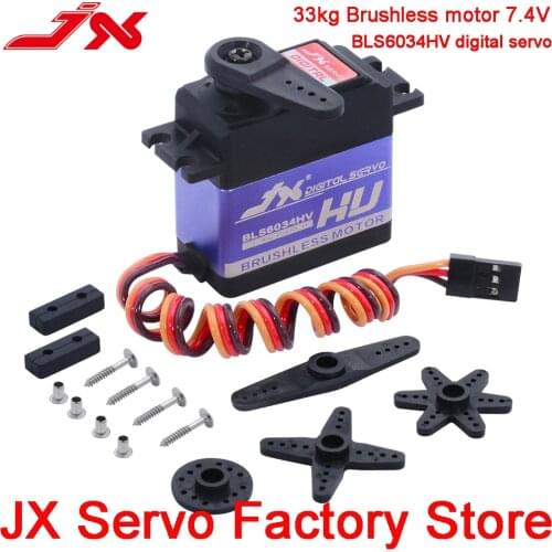 JX Servo BLS6034HV 60g 33kg Brushless Metal Gear Digital Servo For 1/8 1/10 RC Car Crawler RC Boat Robot Airplane Helicopter