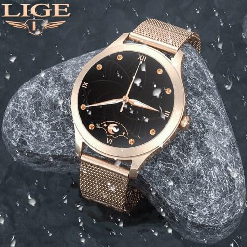 LIGE Luxury Smart Watch Womens Watches Heart Rate Monitor Multifunction Waterproof Smartwatch 2020 New relojes inteligentes