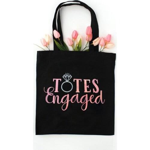 Totes Engaged bag bride to be Newly engagement bridal Shower Wedding Planning future Mrs bachelorette party Friend gift present
