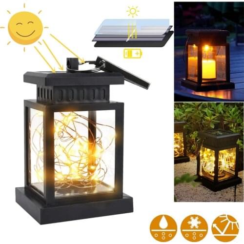 LED Solar Lamp Waterproof Lantern Landscape Light LED Lawn Light Hanging Solar Lantern Outdoor Lighting for Garden Pathway Decor